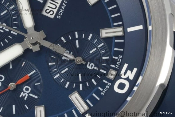 MIROTIME 0206 Attractive Aquatimer Chrono SS RSF 1:1 Best Edition Blue Dial on Blue Rubber Strap A 7056